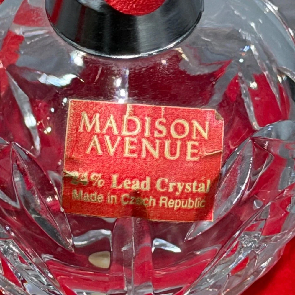 Madison Avenue 1997 Lead Crystal Christmas Ornament Tree Design Czech 1st Ed Box